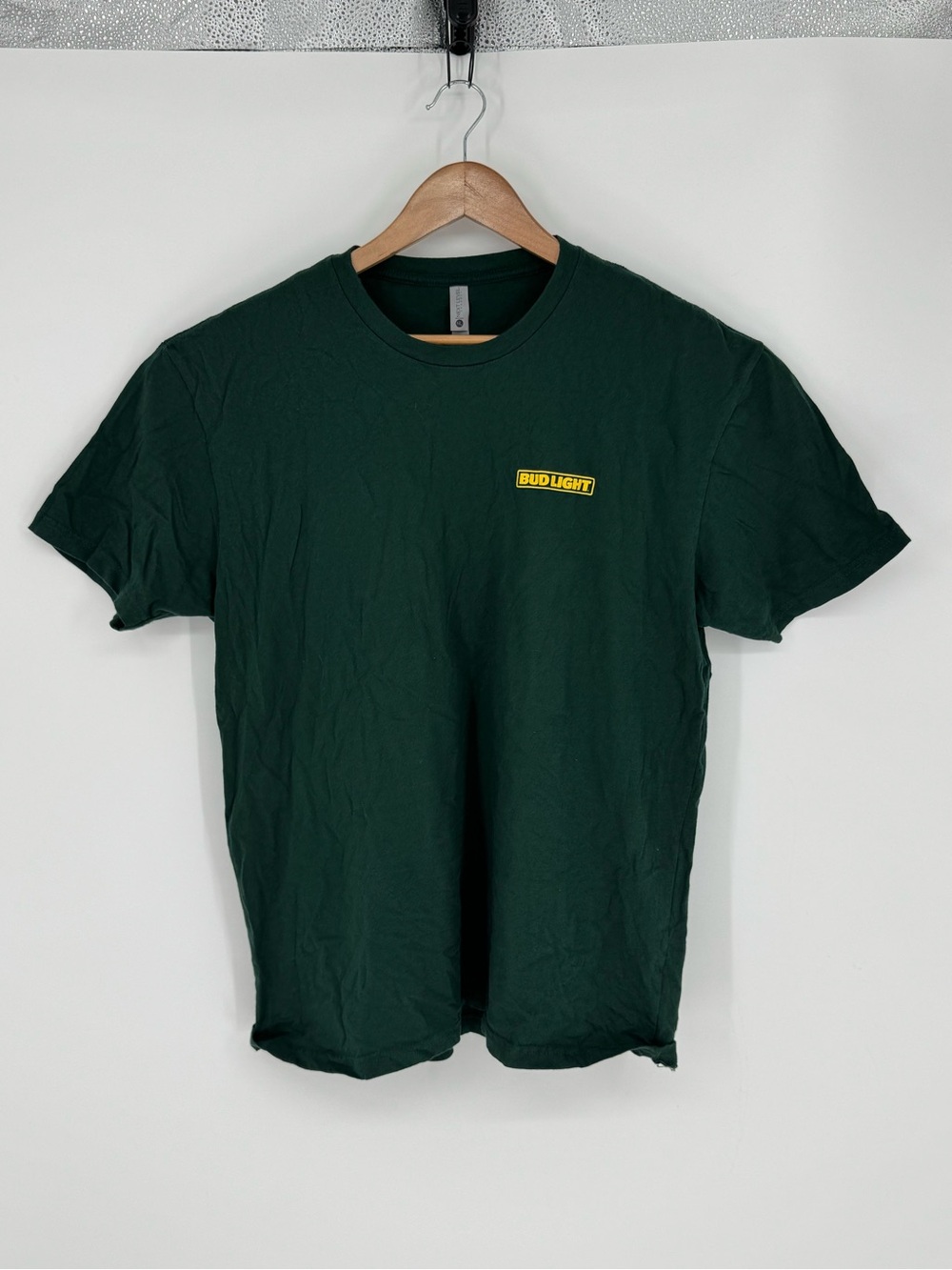 Next Level Apparel Mens Short Sleeve Bud Light Graphic Tee Size XL Green K1